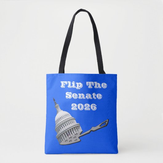 Draai de Senaatsverkiezing Blauwe 2026 Tote Bag (Voorkant)