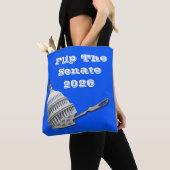 Draai de Senaatsverkiezing Blauwe 2026 Tote Bag (Dichtbij)