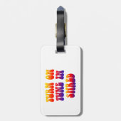 Draai de toon in Shred Bagagelabel (Achterkant verticaal)