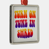 Draai de toon in Shred Metalen Ornament (Rechts)