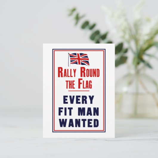 Draai de vlag rond ~ Elk passend Man wilde Briefkaart (Staand voorkant)