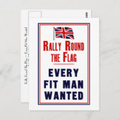 Draai de vlag rond ~ Elk passend Man wilde Briefkaart (Voorkant / Achterkant)