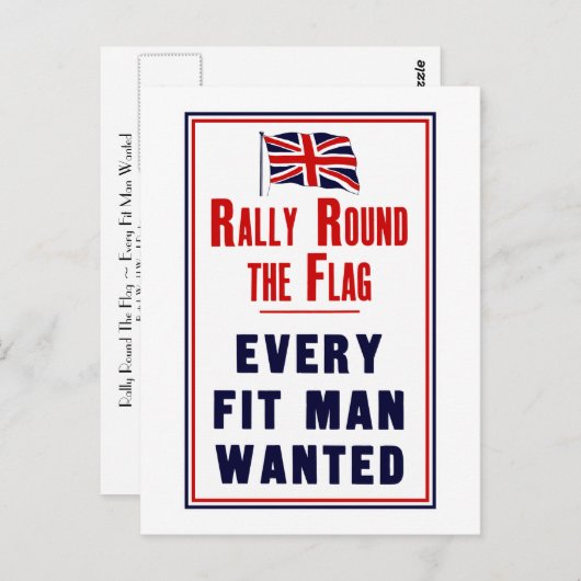 Draai de vlag rond ~ Elk passend Man wilde Briefkaart (Voorkant / Achterkant)