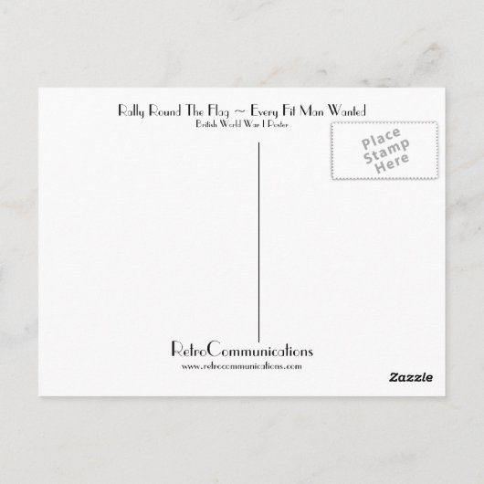 Draai de vlag rond ~ Elk passend Man wilde Briefkaart (Achterkant)