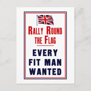 Draai de vlag rond ~ Elk passend Man wilde Briefkaart