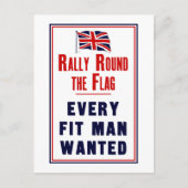 Draai de vlag rond ~ Elk passend Man wilde Briefkaart (Voorkant)