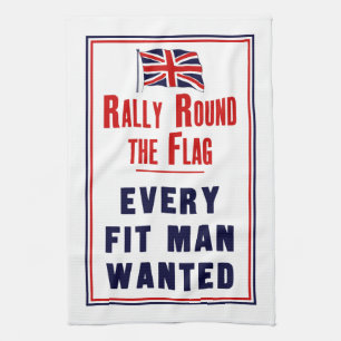 Draai de vlag rond ~ Elk passend Man wilde Theedoek