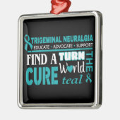 Draai de Wereld Teal...TN Metalen Ornament (Links)