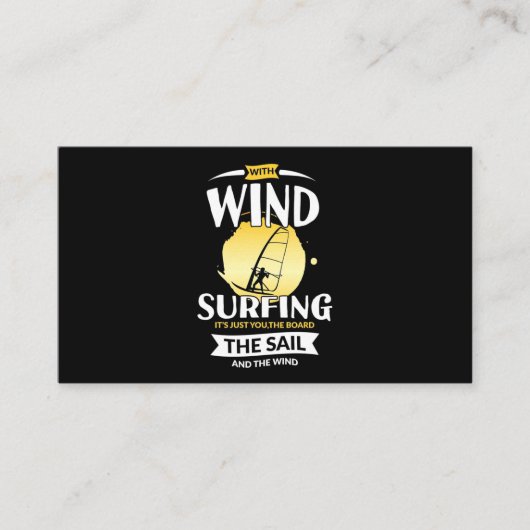 Draai de zeilen en de wind om visitekaartje (Voorkant)