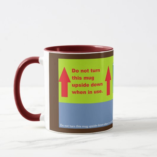 Draai deze mok niet ondersteboven wanneer u deze g (Links)
