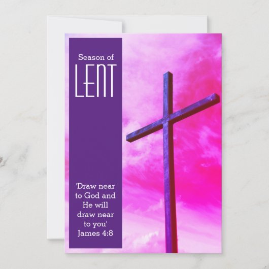 Draai dicht bij God Lenten Feestdagenkaart (Voorkant)