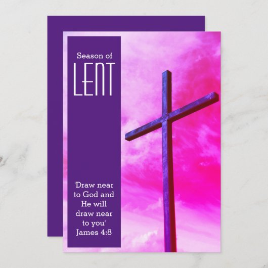 Draai dicht bij God Lenten Feestdagenkaart (Voorkant / Achterkant)