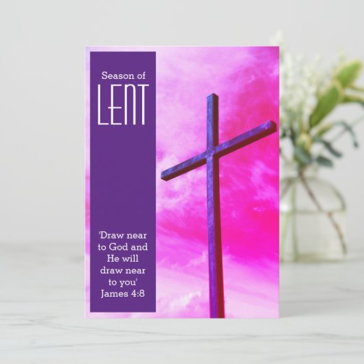 Draai dicht bij God Lenten Feestdagenkaart (Staand voorkant)