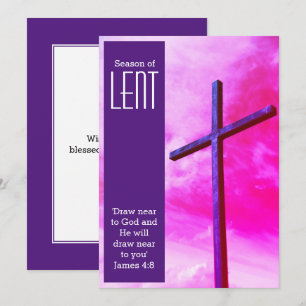 Draai dicht bij God Lenten Feestdagenkaart