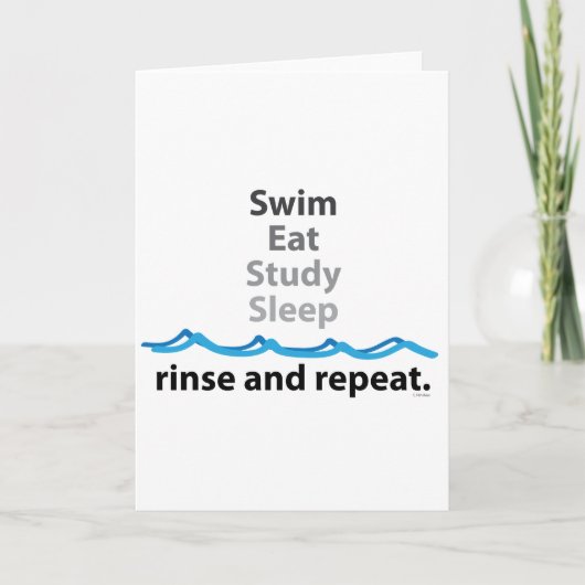 Draai, eet, bestudeer, slaap ... spoelen en herhal kaart (Voorkant)