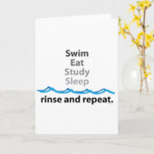 Draai, eet, bestudeer, slaap ... spoelen en herhal kaart (Gele Bloem)