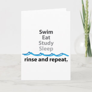 Draai, eet, bestudeer, slaap ... spoelen en herhal kaart