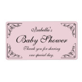Draai en bloei baby showers waterflesjes labels (Voorkant)