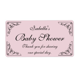 Draai en bloei baby showers waterflesjes labels