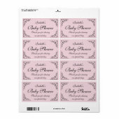 Draai en bloei baby showers waterflesjes labels (Full Sheet)