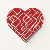 Draai en draai rood notitieboek (Achterkant)