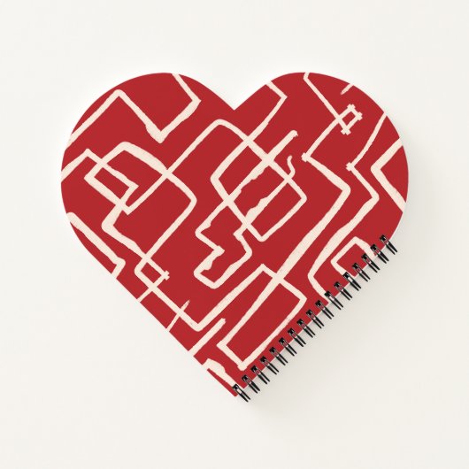 Draai en draai rood notitieboek (Achterkant)