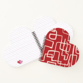 Draai en draai rood notitieboek (Binnen)