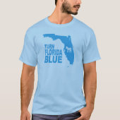 Draai Florida Blue T-Shirt | Progressieve staat (Voorkant)