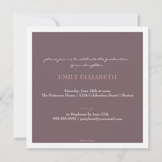  draai Foto Collage Afstuderen Uitnodiging (Achterkant)