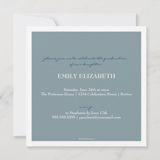  draai Foto Collage Afstuderen Uitnodiging (Achterkant)