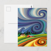 Draai geesten voor Storm Briefkaart Boerderij Home (Voorkant / Achterkant)