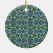 Draai geometrische abstracte planten om keramisch ornament (Achterkant)