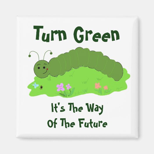 Draai groen, het is de weg. magneet (Voorkant)