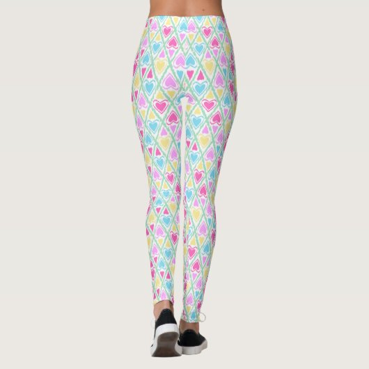 Draai hart, hart, liefde, Valentijnsdag Leggings (Achterkant)