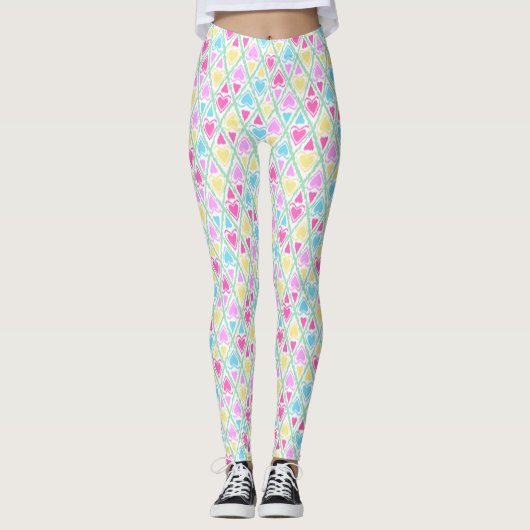 Draai hart, hart, liefde, Valentijnsdag Leggings (Voorkant)