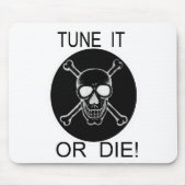 Draai het af of sterf de schedel muismat (Voorkant)