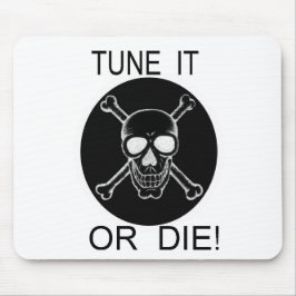 Draai het af of sterf de schedel muismat