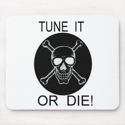 Draai het af of sterf de schedel muismat (Voorkant)