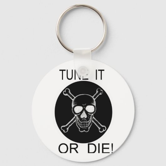 Draai het af of sterf de schedel sleutelhanger (Voorkant)