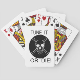 Draai het af of sterf de schedel speelkaarten