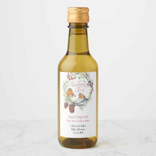 Draai het Baby shower met de hoogste winterbreedte Wijn Etiket (Voorkant)