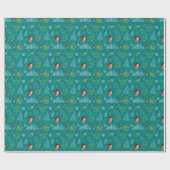 Draai het Blauwgroen Citaat van de Elf Pattern Cadeaupapier (Vlak)