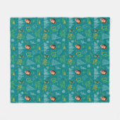 Draai het Blauwgroen Citaat van de Elf Pattern Fleece Deken (Voorkant (Horizontaal))