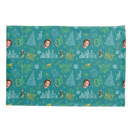 Draai het Blauwgroen Citaat van de Elf Pattern Kussensloop (Achterkant)