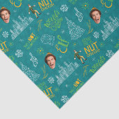 Draai het Blauwgroen Citaat van de Elf Pattern Tissuepapier (Detail)