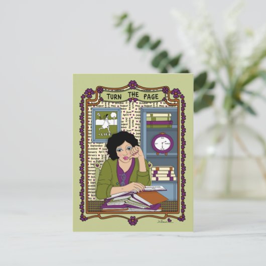 Draai het Briefkaart Page_A_ (Staand voorkant)