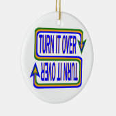 Draai het Inspirerend Gezegde Citaat Keramisch Ornament (Rechts)