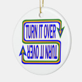 Draai het Inspirerend Gezegde Citaat Keramisch Ornament (Links)