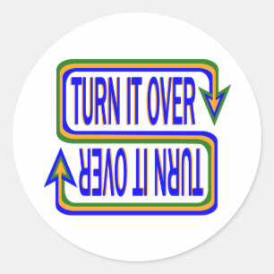 Draai het Inspirerend Gezegde Citaat Ronde Sticker