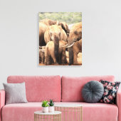 Draai het kleine olifantencanvas vast canvas afdruk (Insitu (Woonkamer))